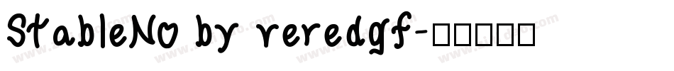 StableNo by veredgf字体转换